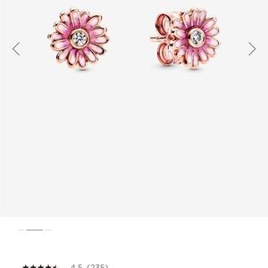 Pandora Pink Flower Earrings